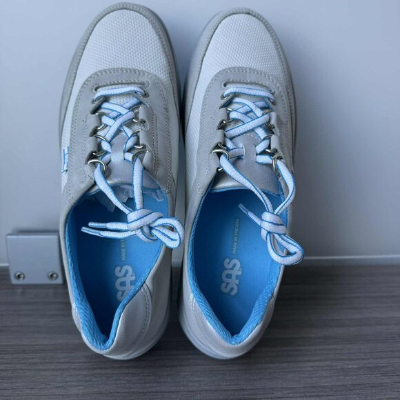SAS Sporty Women's Lace Up Tennis Shoes $175 in Grey / White - Picture 10 of 15